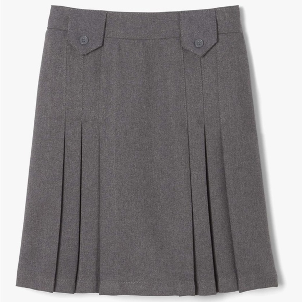 French toast, grey uniform skirt - school preppy academia